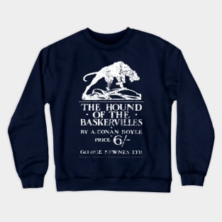 Distressed Hound White Crewneck Sweatshirt